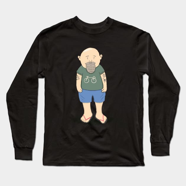 Bald Dad Long Sleeve T-Shirt by Erasmus-71